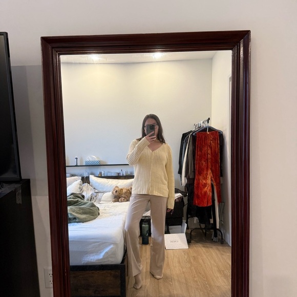 Jessica Sports | women's medium butter yellow Button-Up vintage Cardigan - Picture 5 of 6